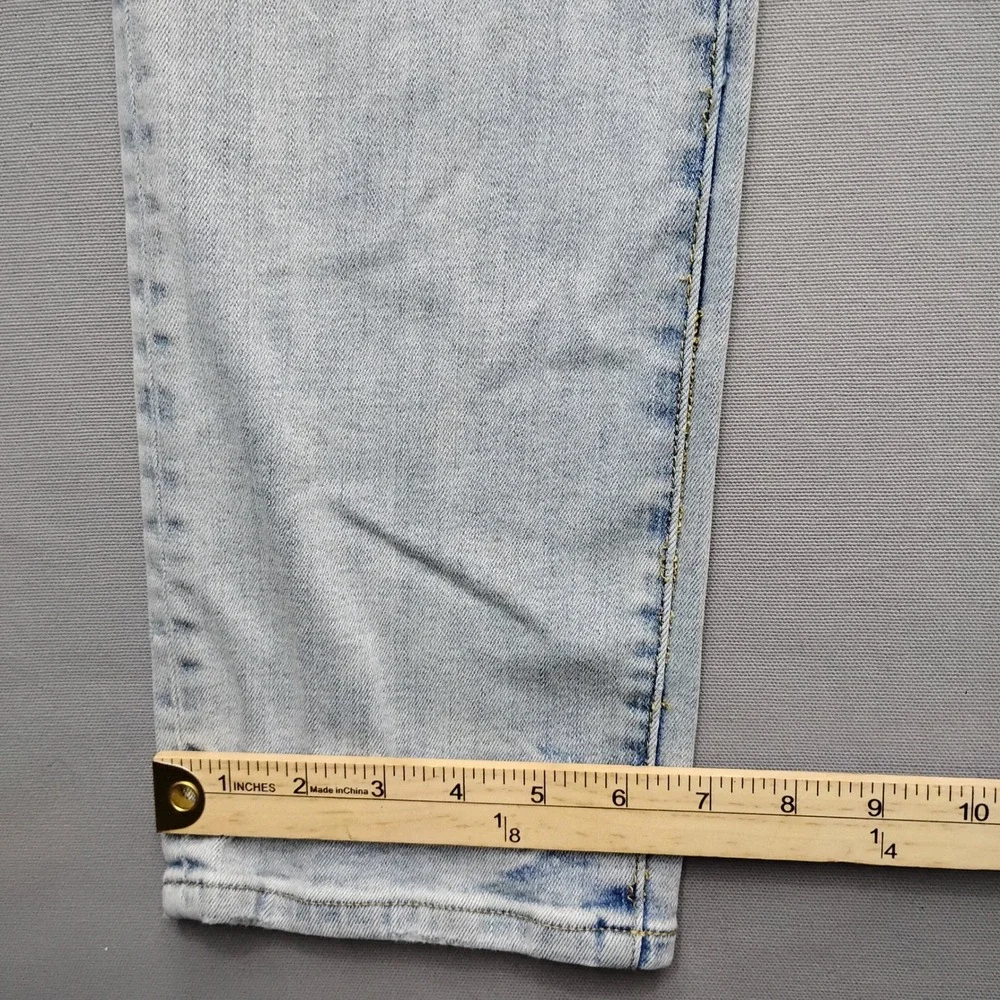 American Eagle Slim Straight Jeans Mens 32x34 Light Wash Blue Denim Stretch